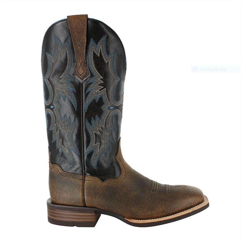 black and blue ariat boots