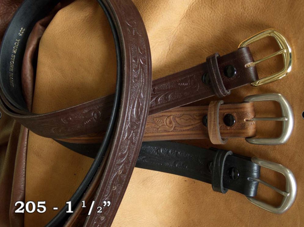 western belt with removable buckle