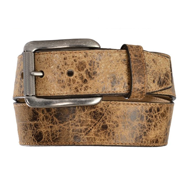 distressed leather belt