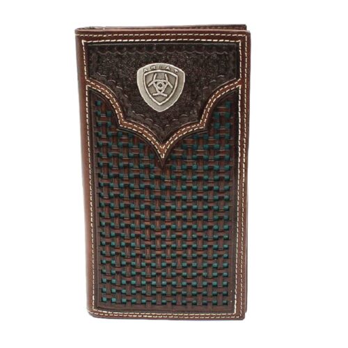 Ariat Rodeo Wallet Dark Brown and Turquoise A3540533