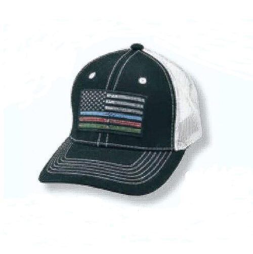 Justin Ball Cap Black American Flag 