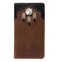 Chieftain Feather Checkbook Wallet