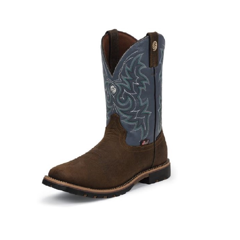 blue justin boots