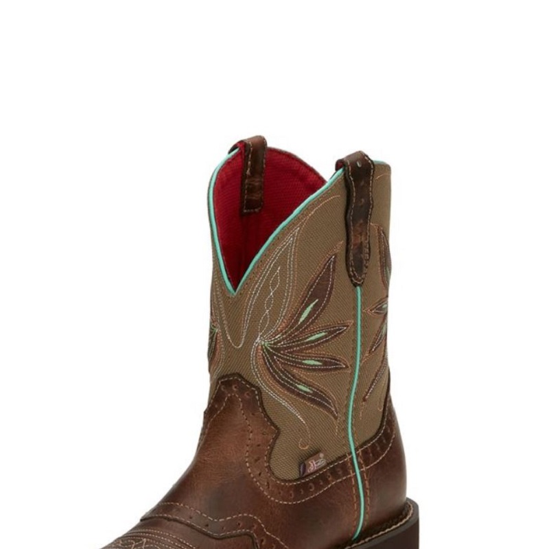justin silver collection square toe boots