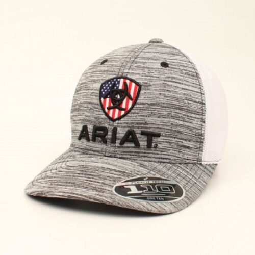 Ariat Men's Flexfit USA Cap at Silver 