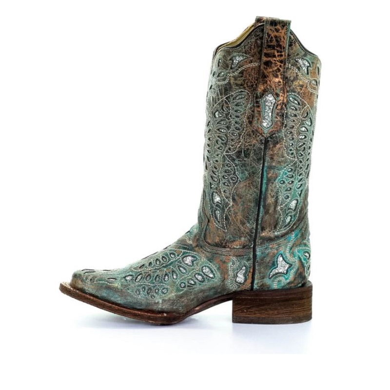 Women's Corral Metallic Bronze Boot A2955 at Silver Spur Shop in Iowa
