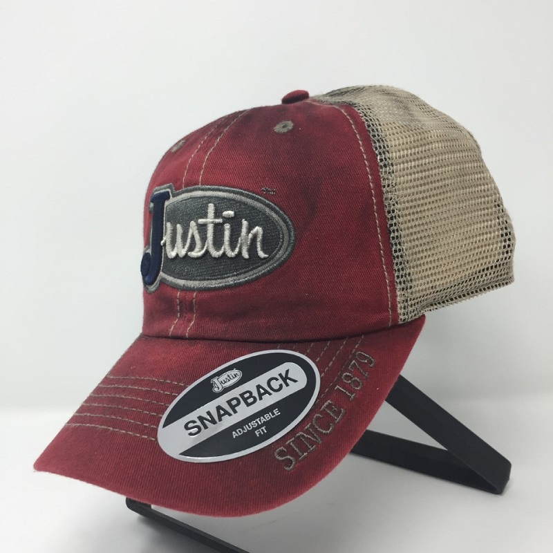 Justin Red Patch Cap at Silver Spur 
