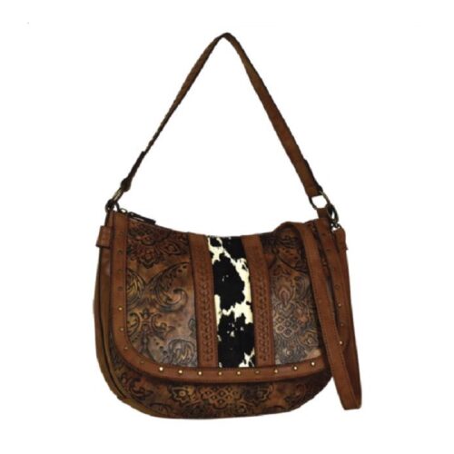 Justin Slouch Purse with Brindle Trim 2024594