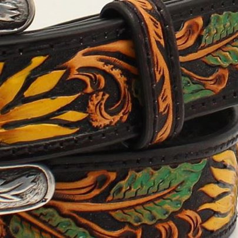 Sunflower Tooled Western Belt N4440801 