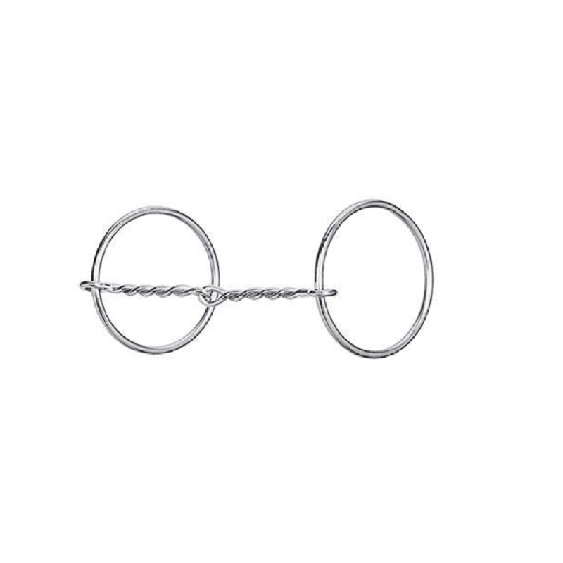 Western SS Twisted Wire Snaffle O-Ring Bit 