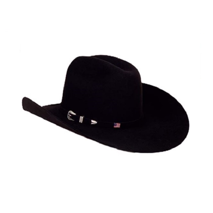 American Hat 7X Black Cattleman 