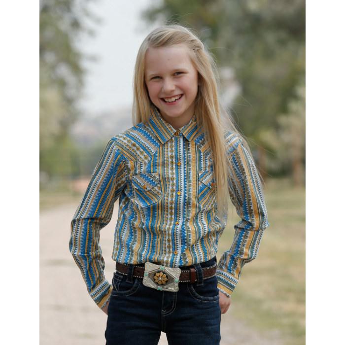 girls blue blouse